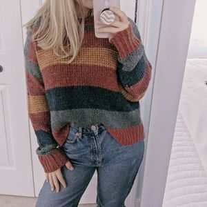 ✨ AE stripes boxy crew neck sweater